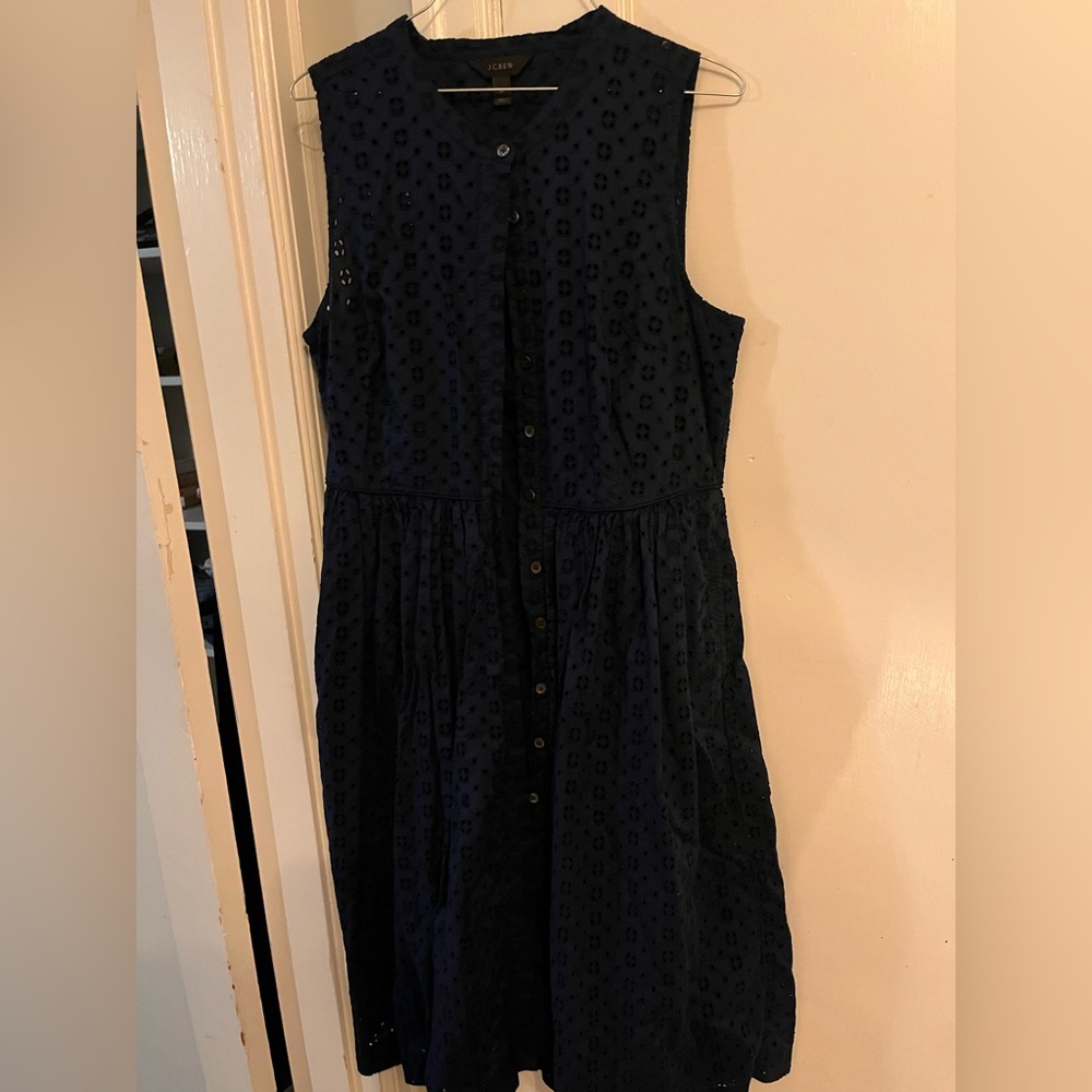 Navy eyelet J.Crew dress size 14